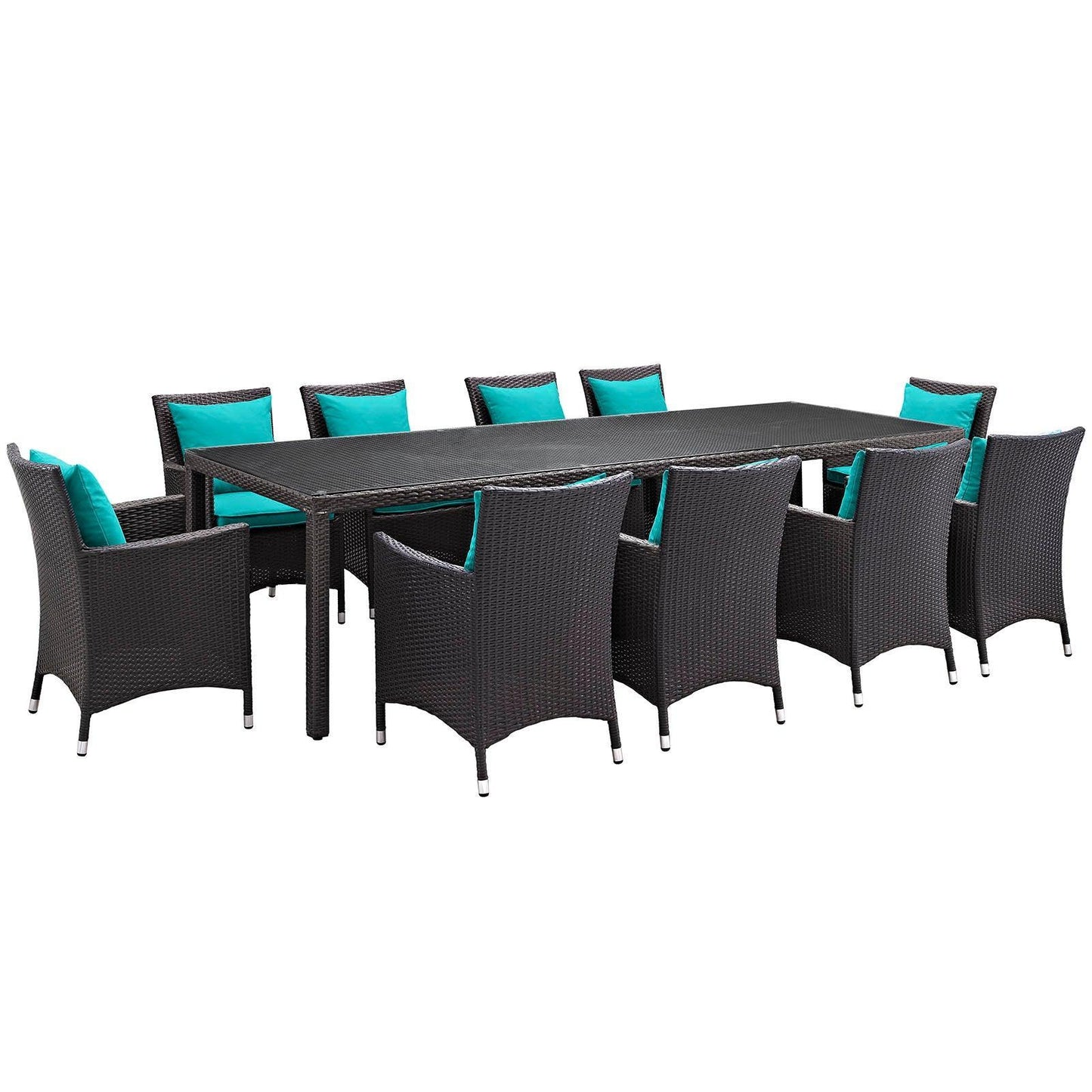 Modway Convene 11 Piece Outdoor Patio Dining Set FredCo
