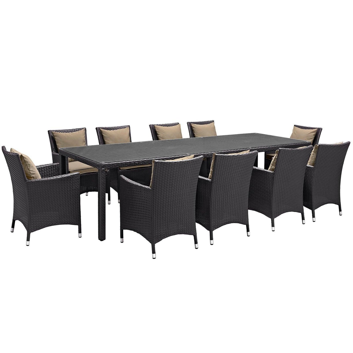 Modway Convene 11 Piece Outdoor Patio Dining Set FredCo