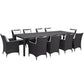 Modway Convene 11 Piece Outdoor Patio Dining Set FredCo