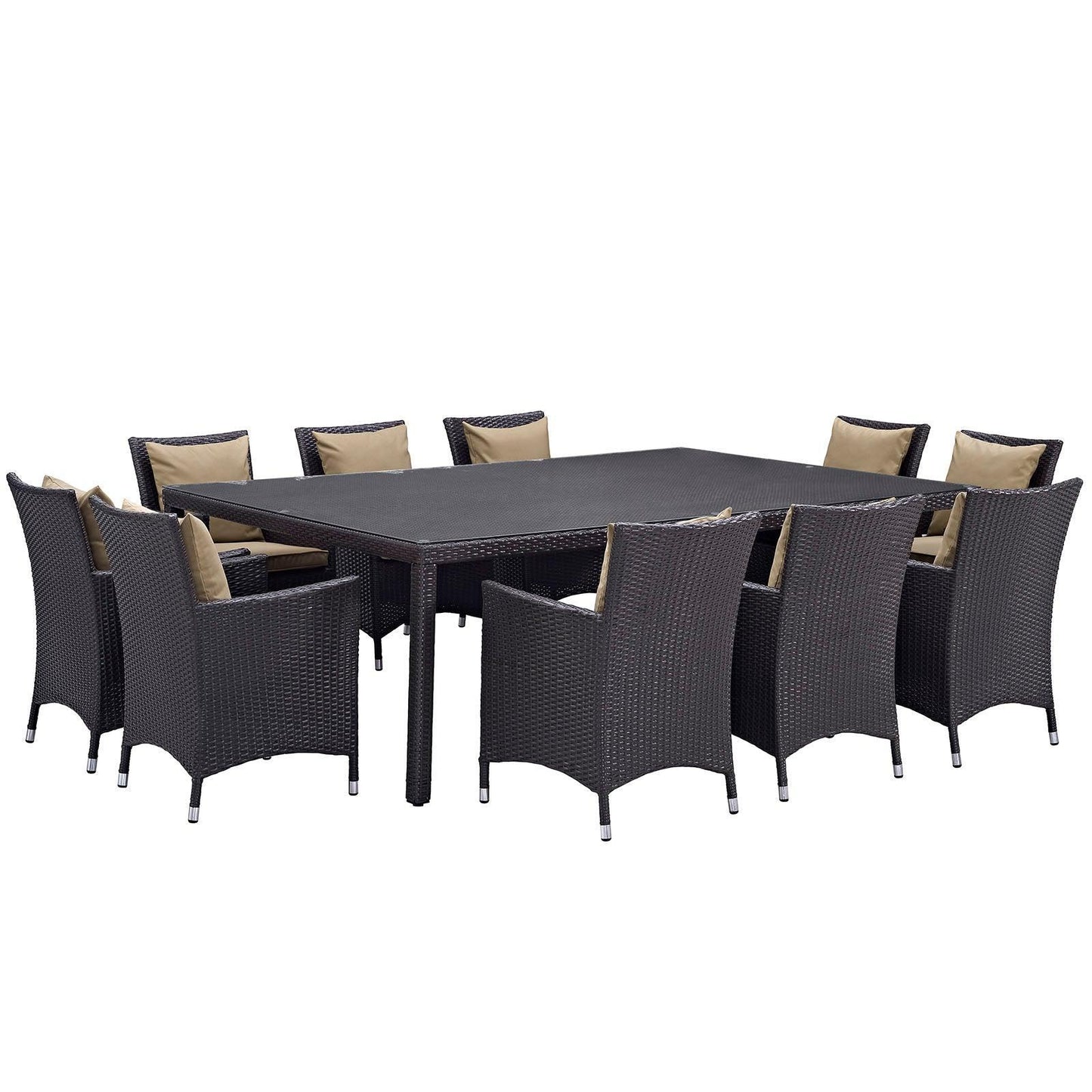Modway Convene 11 Piece Outdoor Patio Dining Set, EEI-2240 FredCo