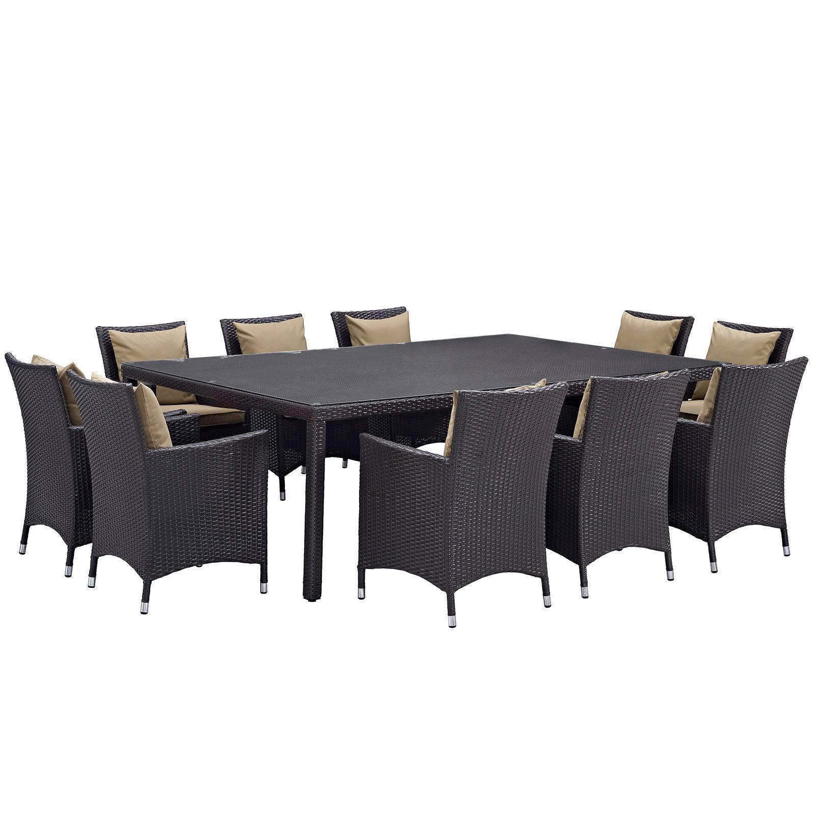 Modway Convene 11 Piece Outdoor Patio Dining Set, EEI-2240 FredCo