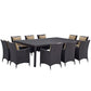 Modway Convene 11 Piece Outdoor Patio Dining Set, EEI-2240 FredCo