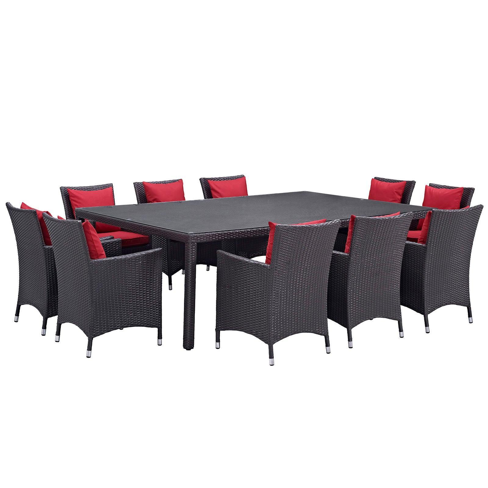 Modway Convene 11 Piece Outdoor Patio Dining Set, EEI-2240 FredCo