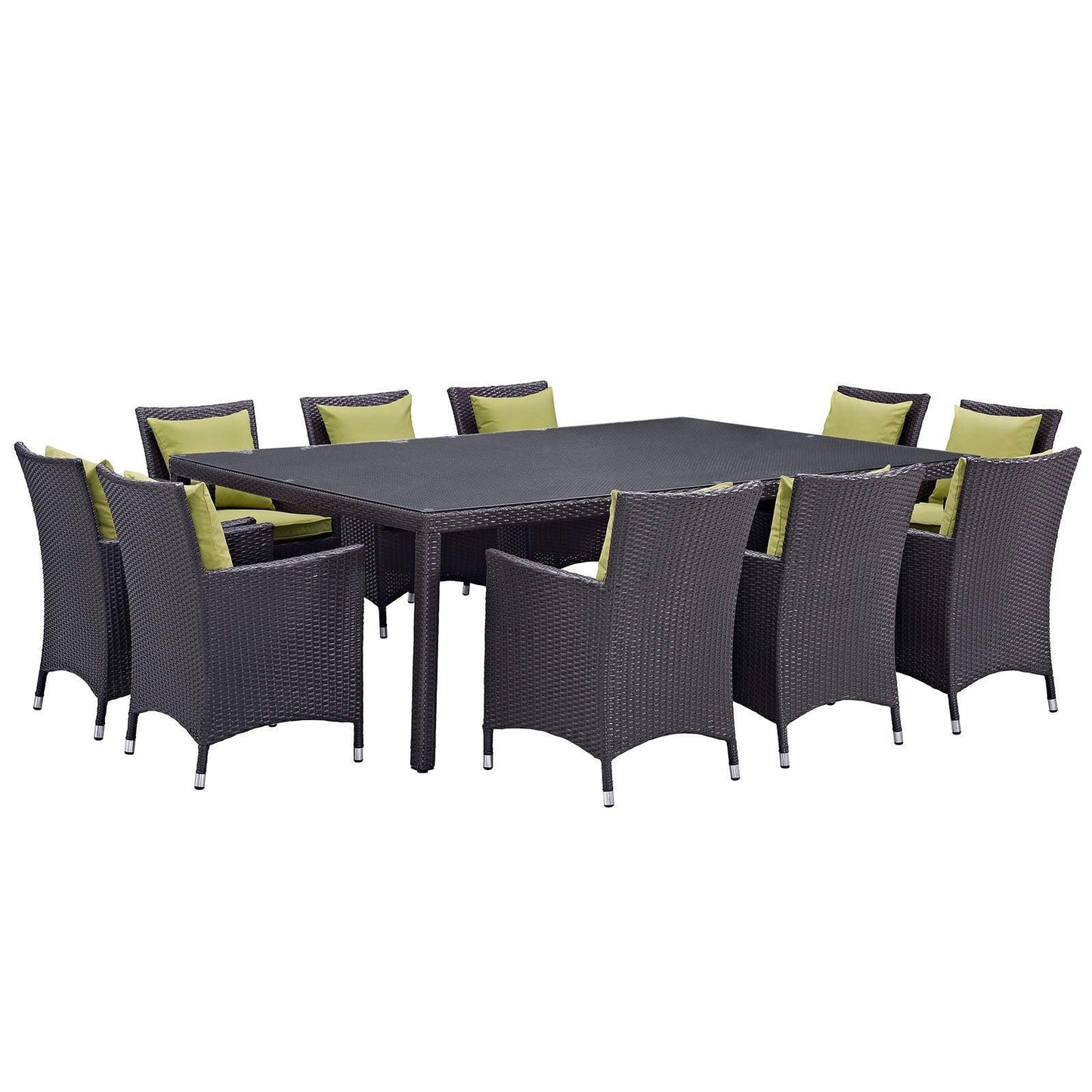 Modway Convene 11 Piece Outdoor Patio Dining Set, EEI-2240 FredCo