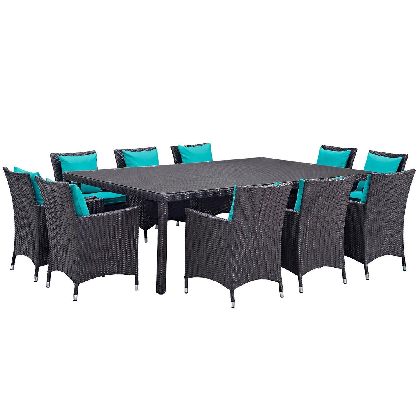 Modway Convene 11 Piece Outdoor Patio Dining Set, EEI-2240 FredCo