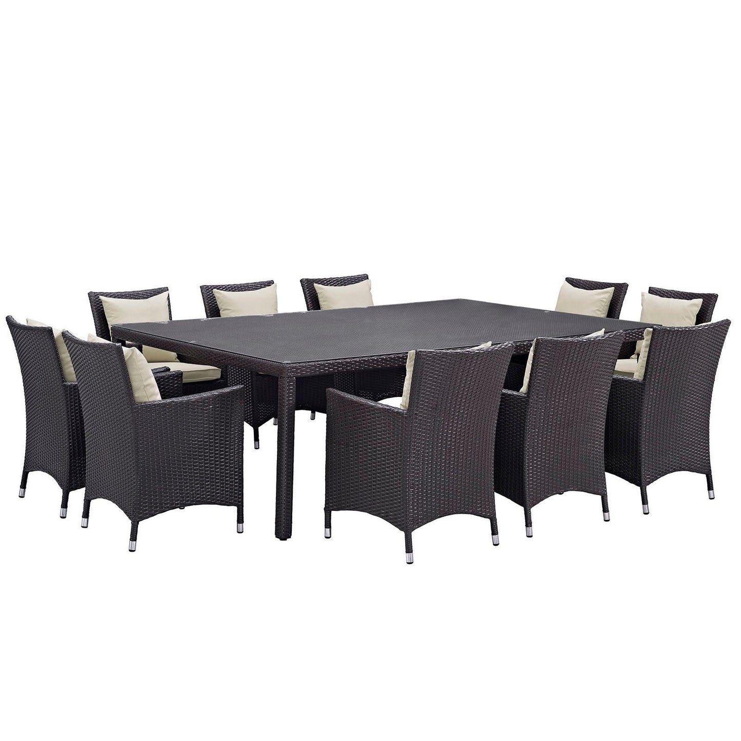 Modway Convene 11 Piece Outdoor Patio Dining Set, EEI-2240 FredCo