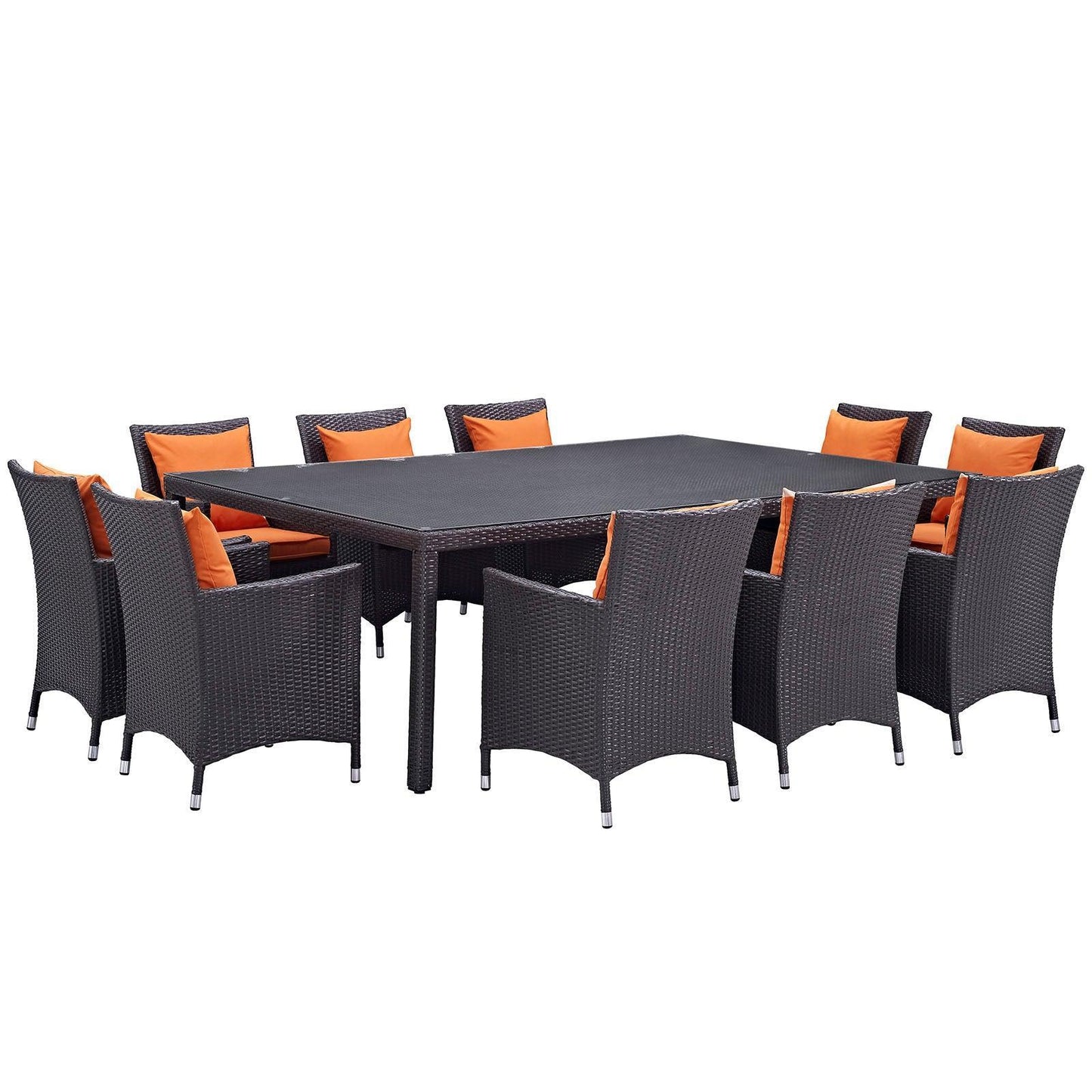 Modway Convene 11 Piece Outdoor Patio Dining Set, EEI-2240 FredCo