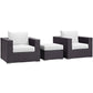 Modway Convene 3 Piece Outdoor Patio Sofa Set FredCo