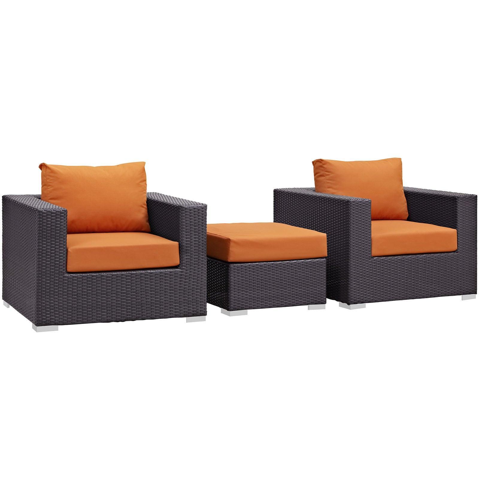 Modway Convene 3 Piece Outdoor Patio Sofa Set FredCo