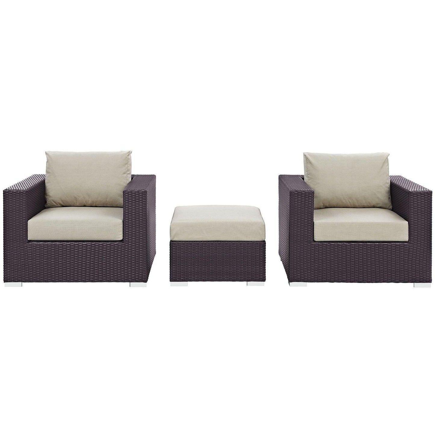 Modway Convene 3 Piece Outdoor Patio Sofa Set FredCo
