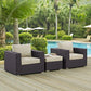 Modway Convene 3 Piece Outdoor Patio Sofa Set FredCo