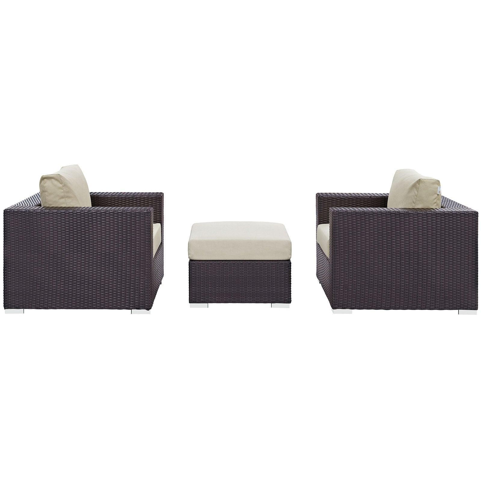 Modway Convene 3 Piece Outdoor Patio Sofa Set FredCo