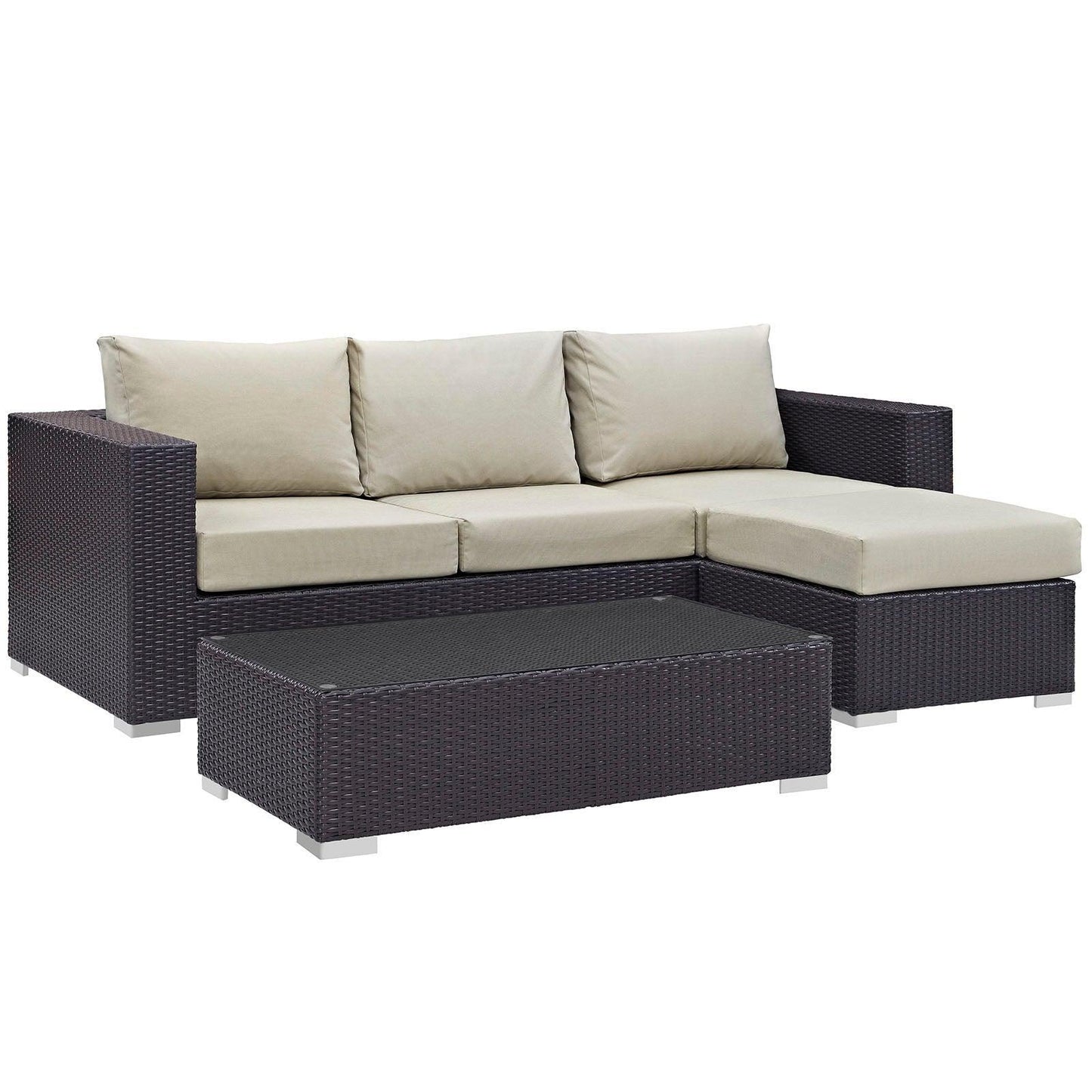Modway Convene 3 Piece Outdoor Patio Sofa Set, EEI-2178 FredCo