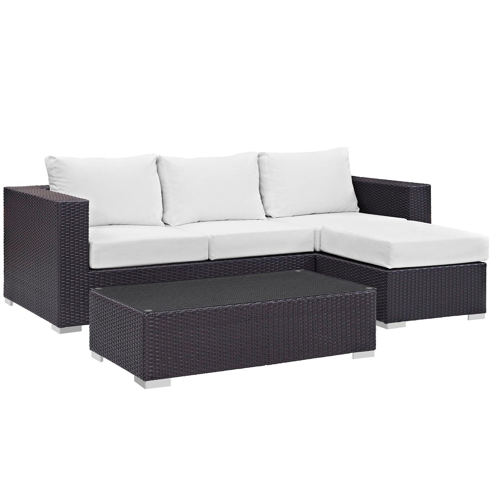 Modway Convene 3 Piece Outdoor Patio Sofa Set, EEI-2178 FredCo