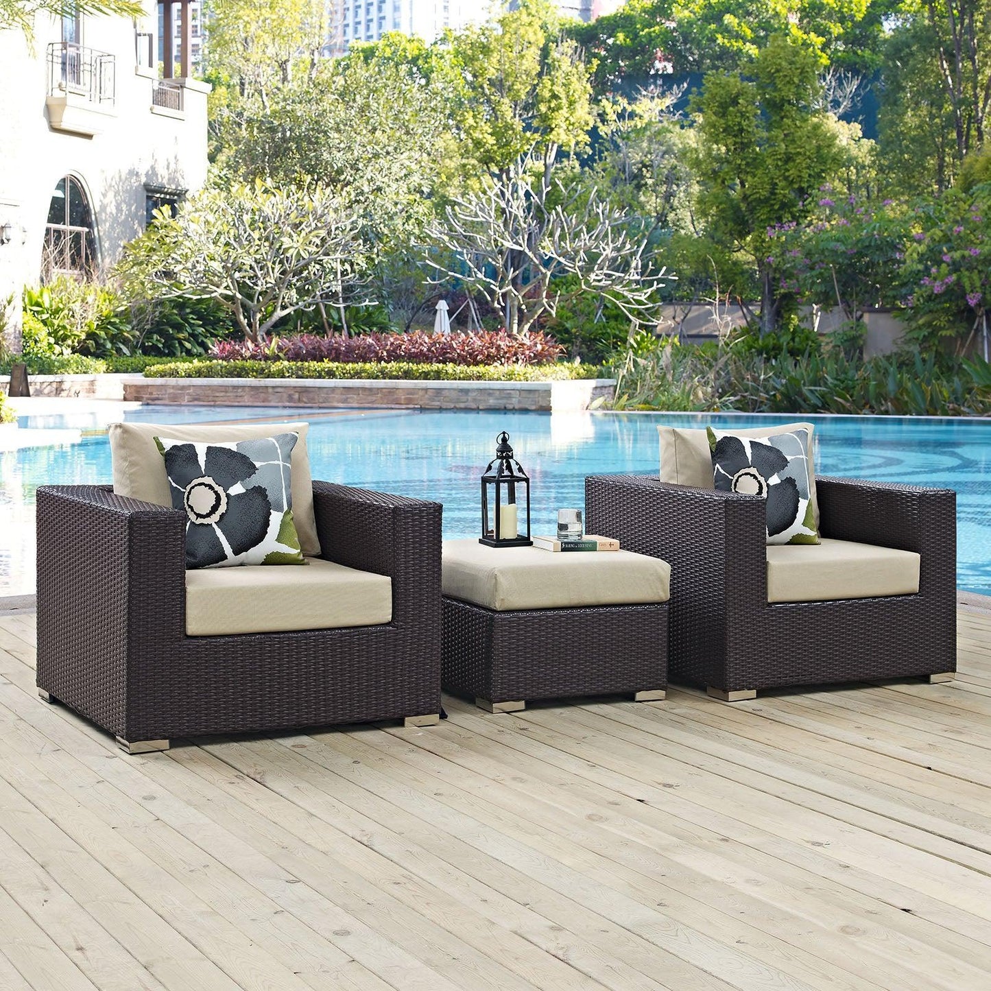 Modway Convene 3 Piece Outdoor Patio Sofa Set, EEI-2363 FredCo