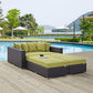 Modway Convene 4 Piece Outdoor Patio Daybed FredCo