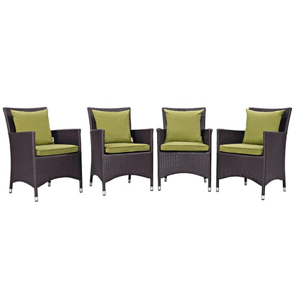 Modway Convene 4 Piece Outdoor Patio Dining Set FredCo