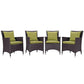 Modway Convene 4 Piece Outdoor Patio Dining Set FredCo