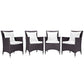 Modway Convene 4 Piece Outdoor Patio Dining Set FredCo