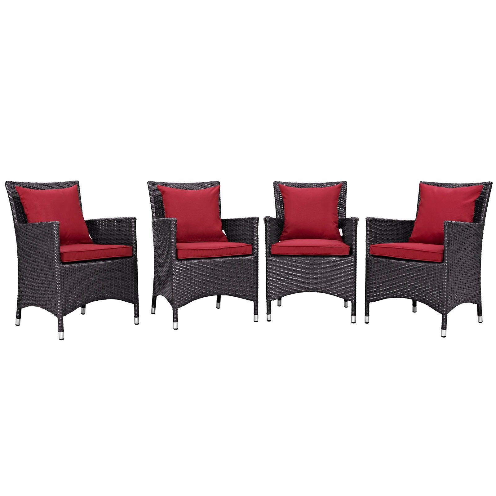 Modway Convene 4 Piece Outdoor Patio Dining Set FredCo