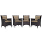 Modway Convene 4 Piece Outdoor Patio Dining Set FredCo