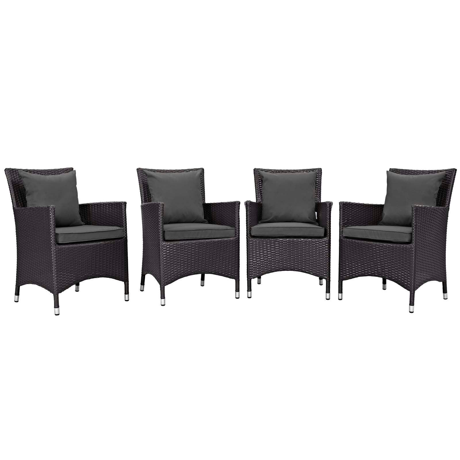 Modway Convene 4 Piece Outdoor Patio Dining Set FredCo