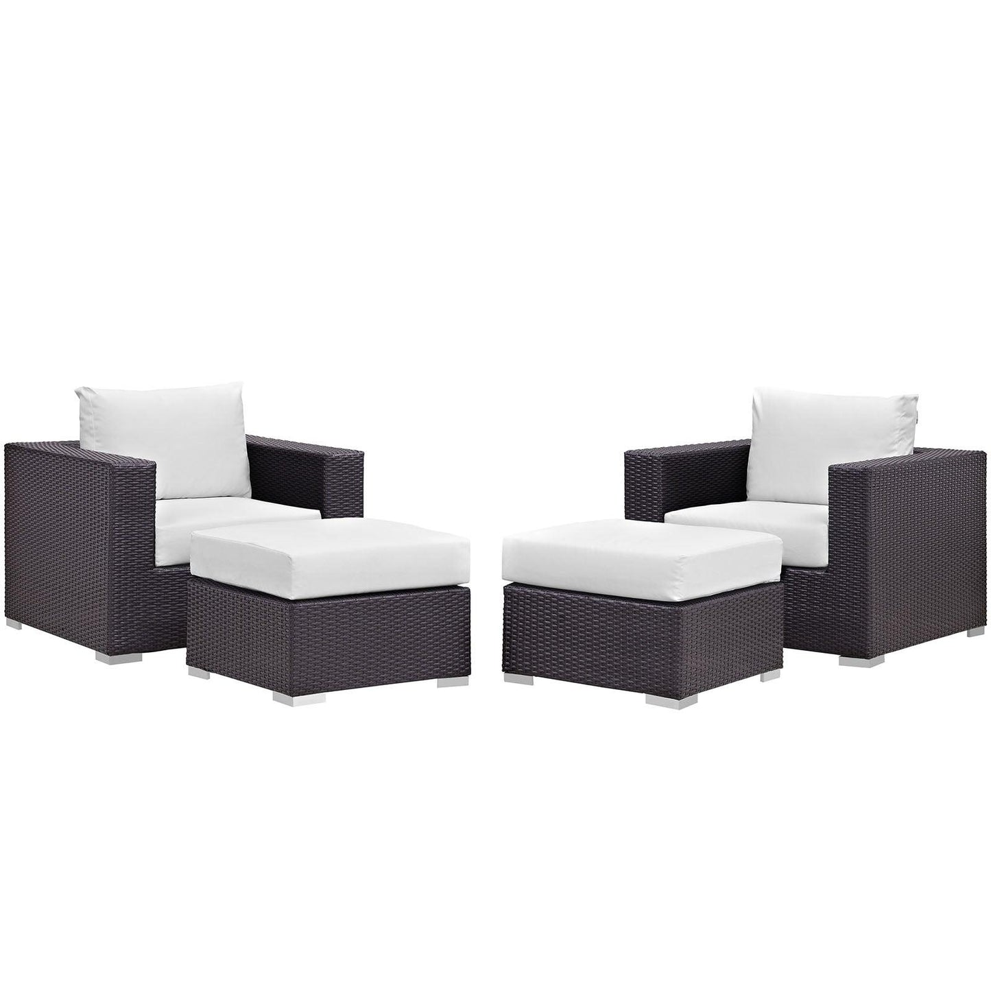 Modway Convene 4 Piece Outdoor Patio Sectional Set FredCo