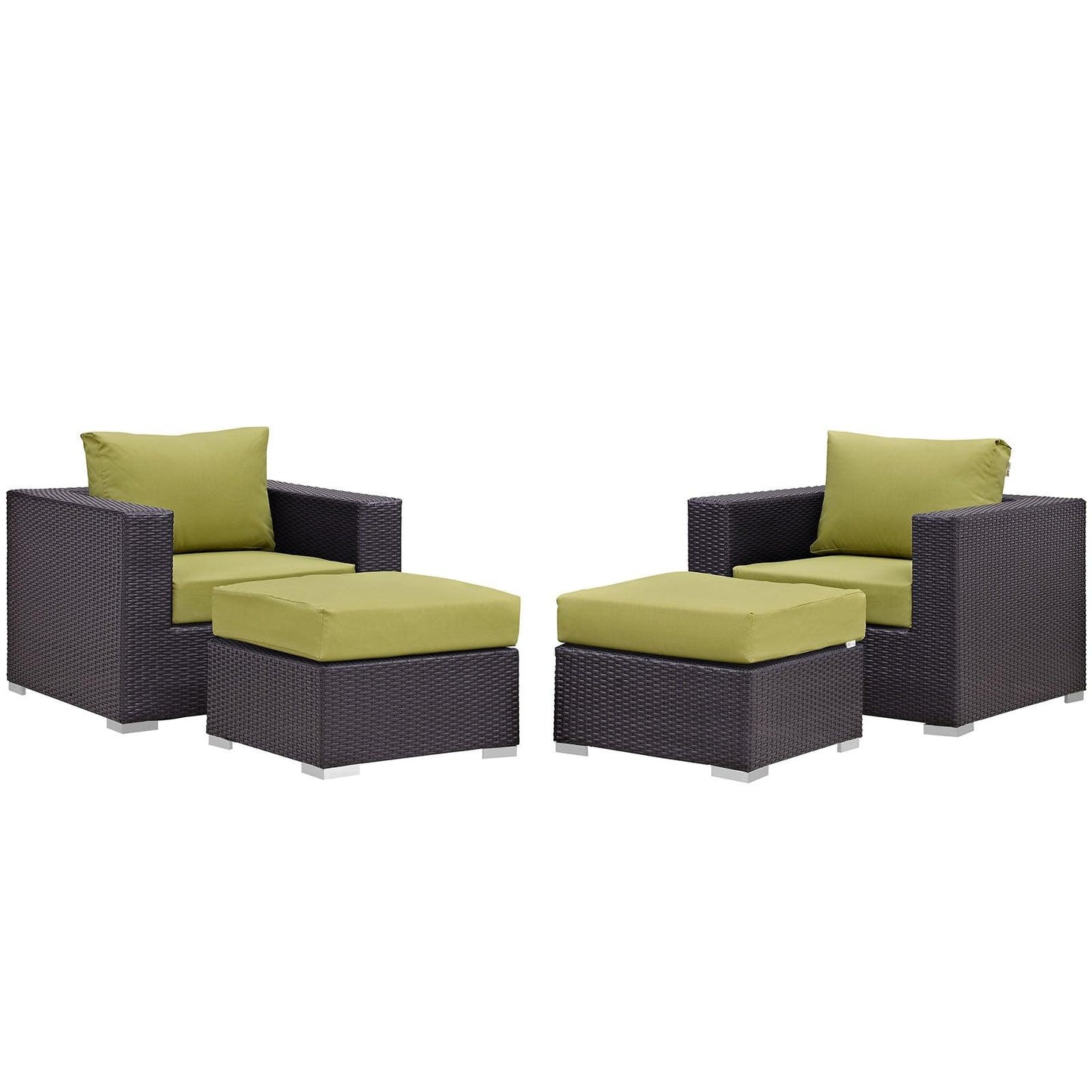 Modway Convene 4 Piece Outdoor Patio Sectional Set FredCo