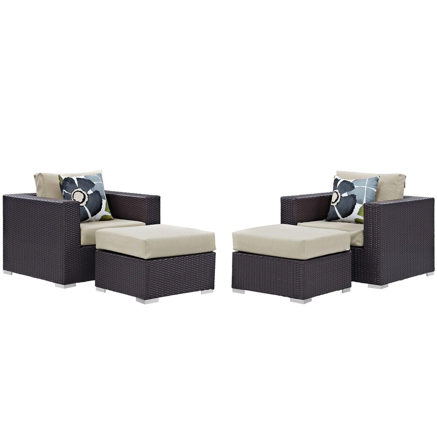 Modway Convene 4 Piece Outdoor Patio Sectional Set, EEI-2367 FredCo