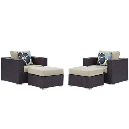 Modway Convene 4 Piece Outdoor Patio Sectional Set, EEI-2367 FredCo
