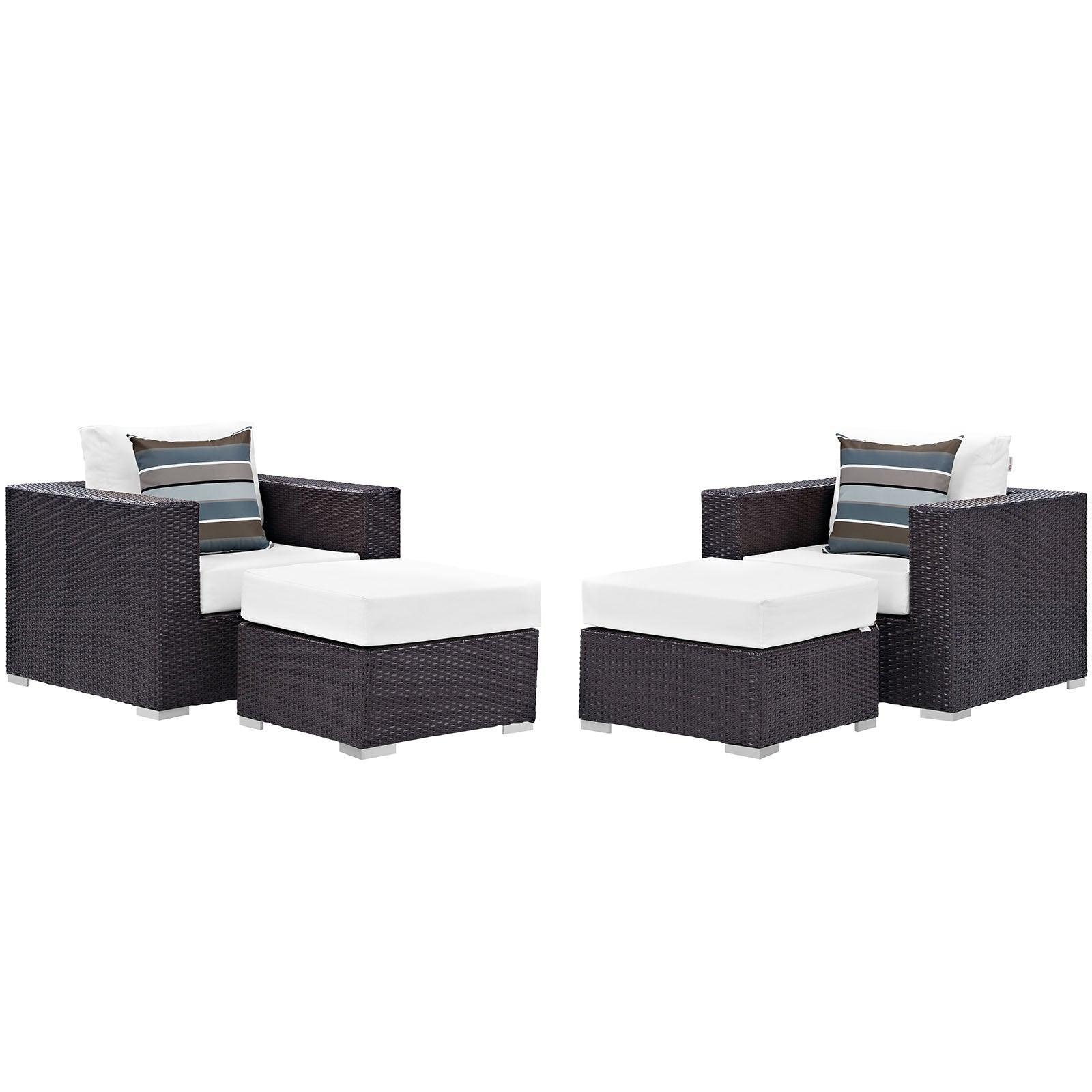 Modway Convene 4 Piece Outdoor Patio Sectional Set, EEI-2367 FredCo