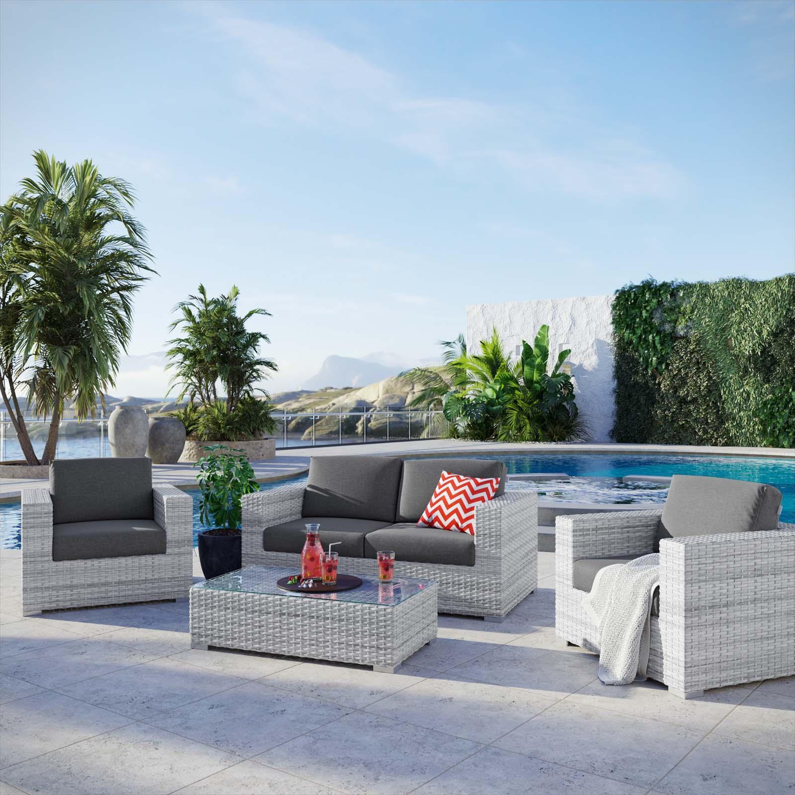 Modway Convene 4-Piece Outdoor Patio Set FredCo