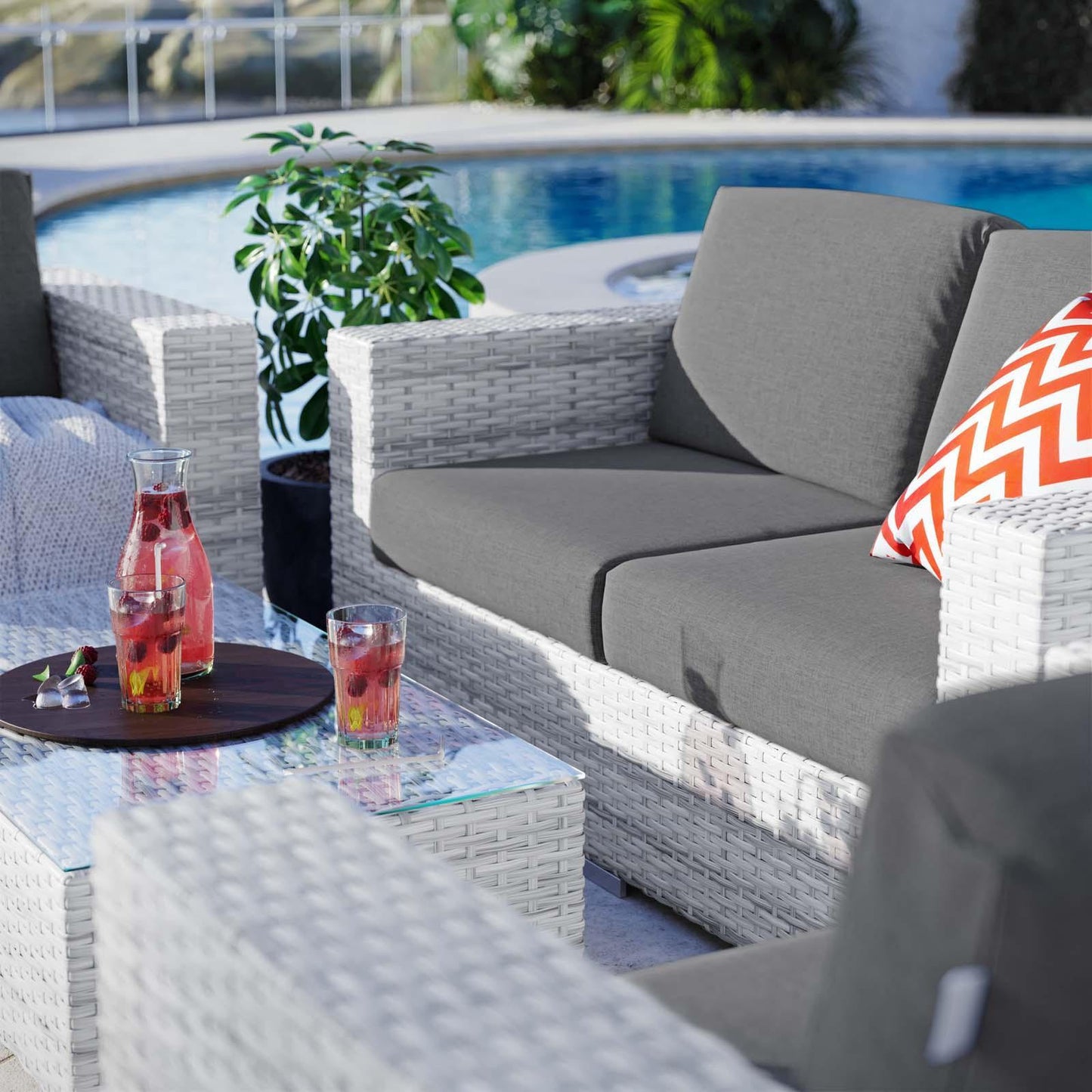 Modway Convene 4-Piece Outdoor Patio Set FredCo