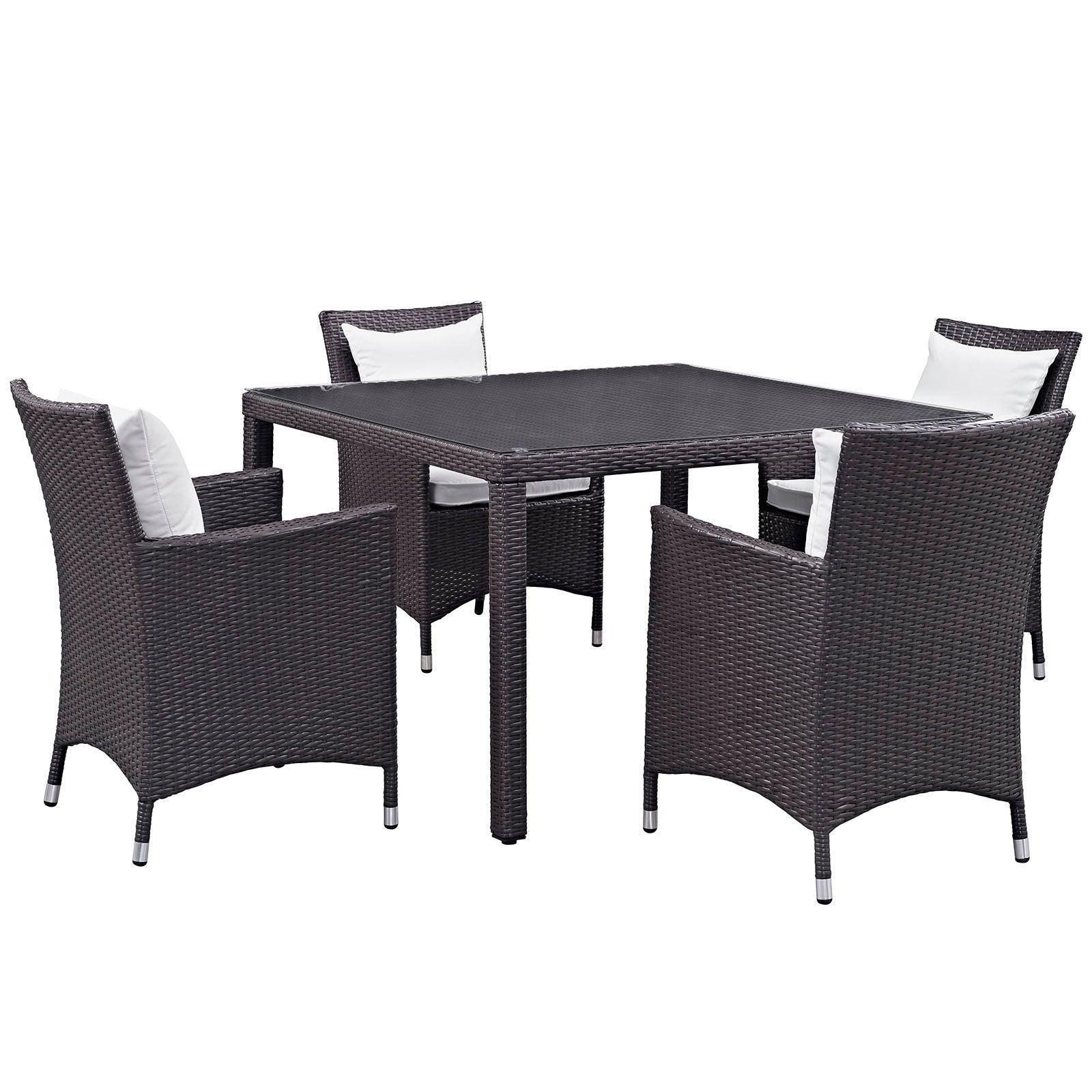 Modway Convene 5 Piece Outdoor Patio Dining Set FredCo