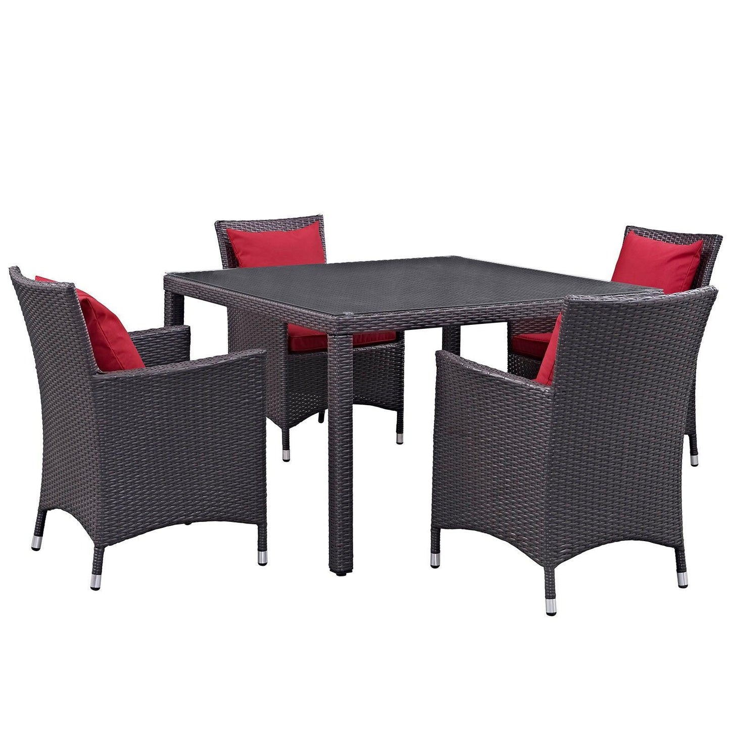 Modway Convene 5 Piece Outdoor Patio Dining Set FredCo