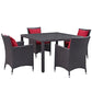 Modway Convene 5 Piece Outdoor Patio Dining Set FredCo