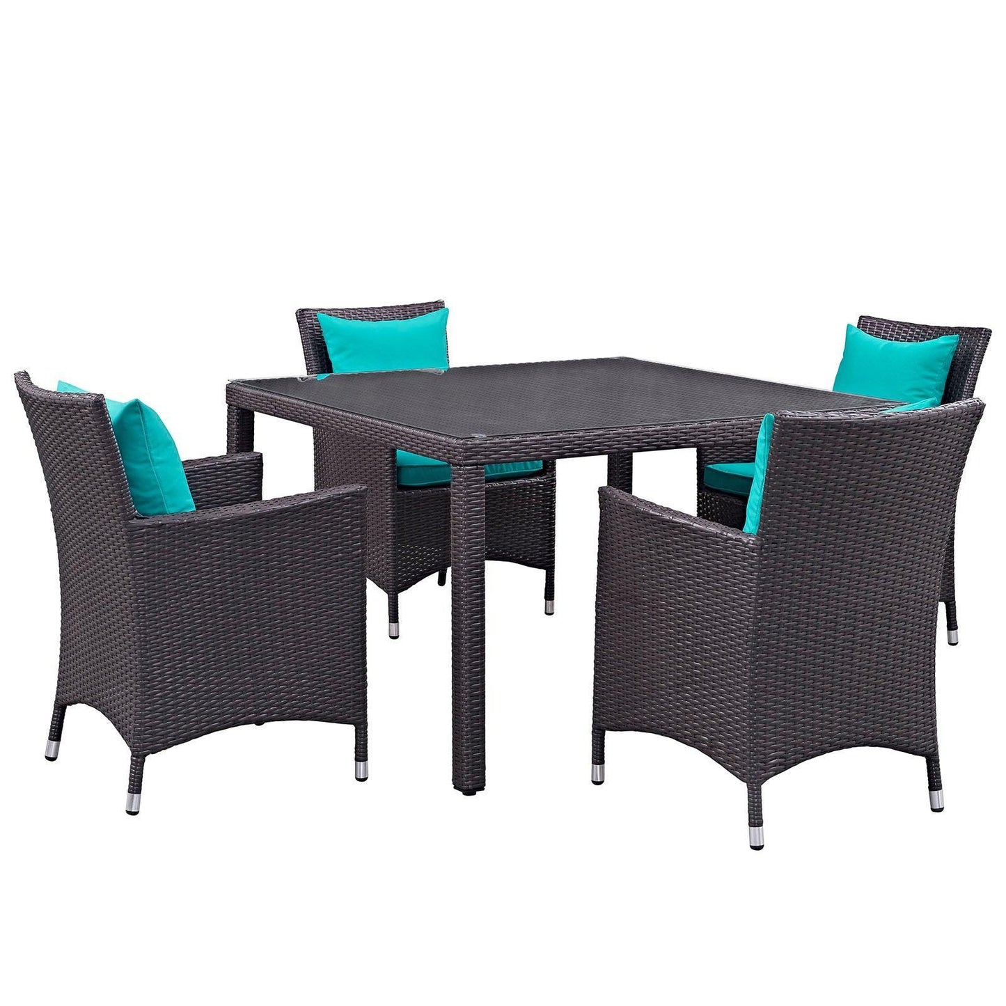 Modway Convene 5 Piece Outdoor Patio Dining Set FredCo