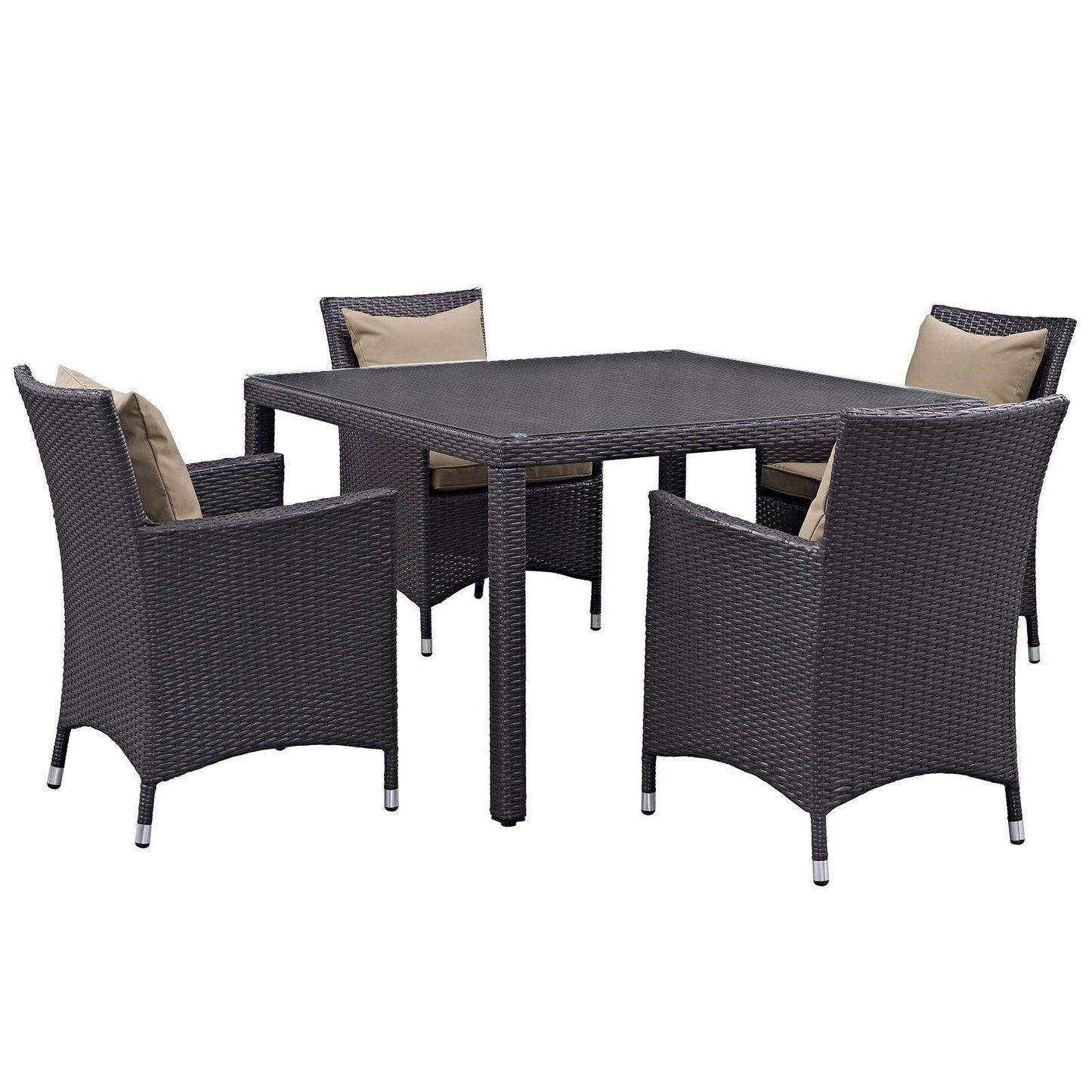 Modway Convene 5 Piece Outdoor Patio Dining Set FredCo