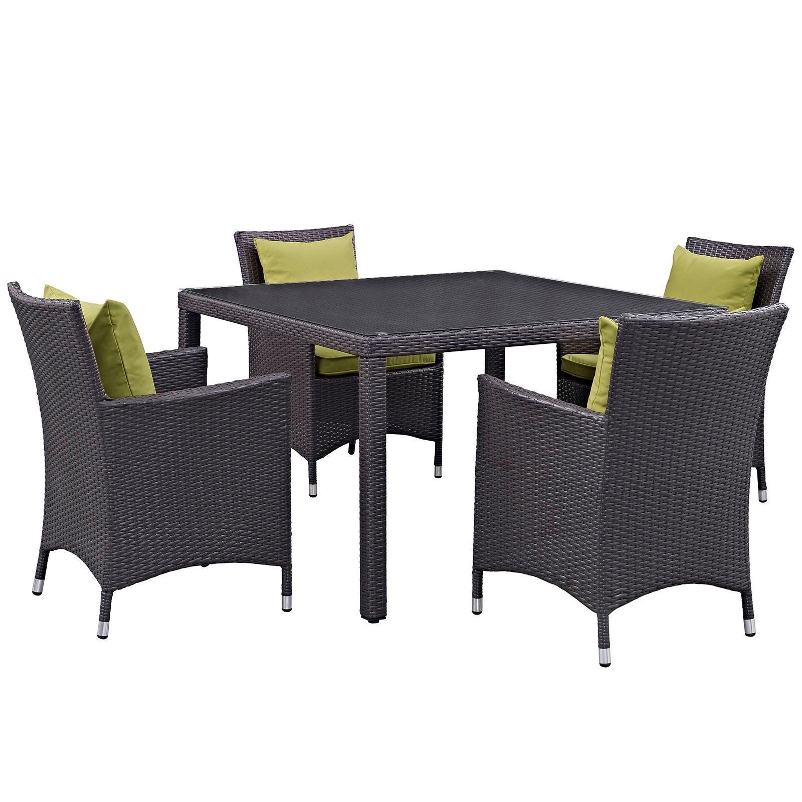 Modway Convene 5 Piece Outdoor Patio Dining Set FredCo
