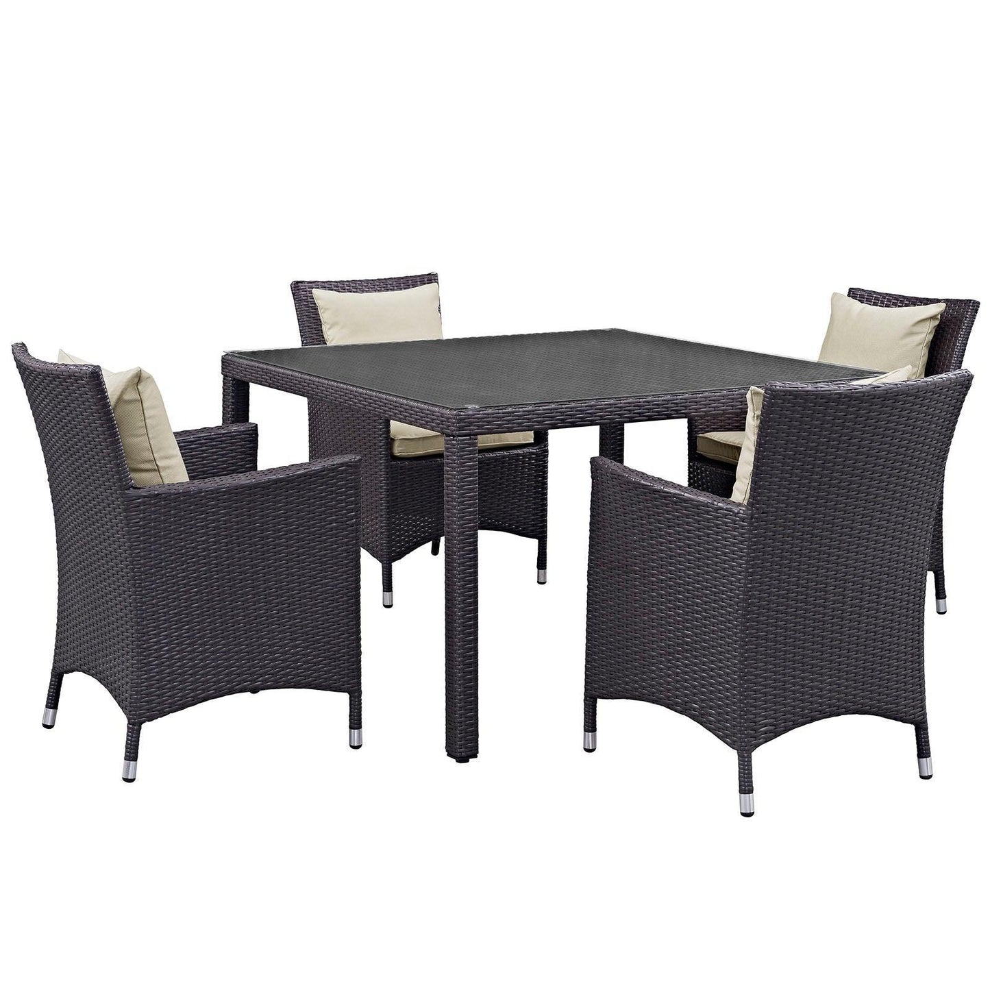 Modway Convene 5 Piece Outdoor Patio Dining Set FredCo