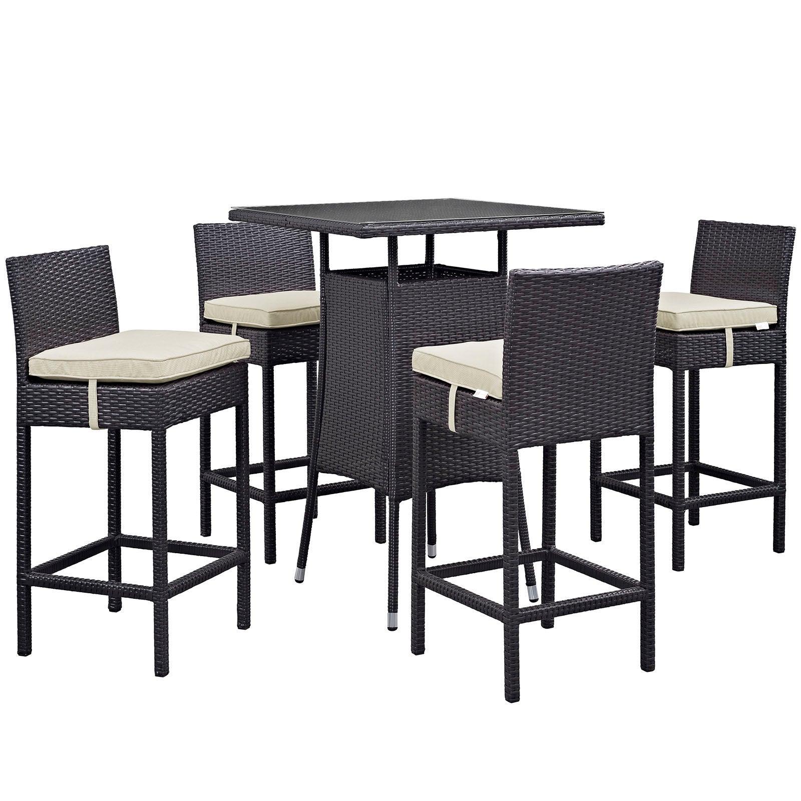Modway Convene 5 Piece Outdoor Patio Pub Set, EEI-1963 FredCo