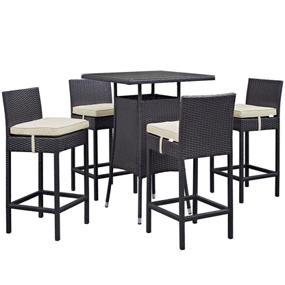 Modway Convene 5 Piece Outdoor Patio Pub Set, EEI-1963 FredCo