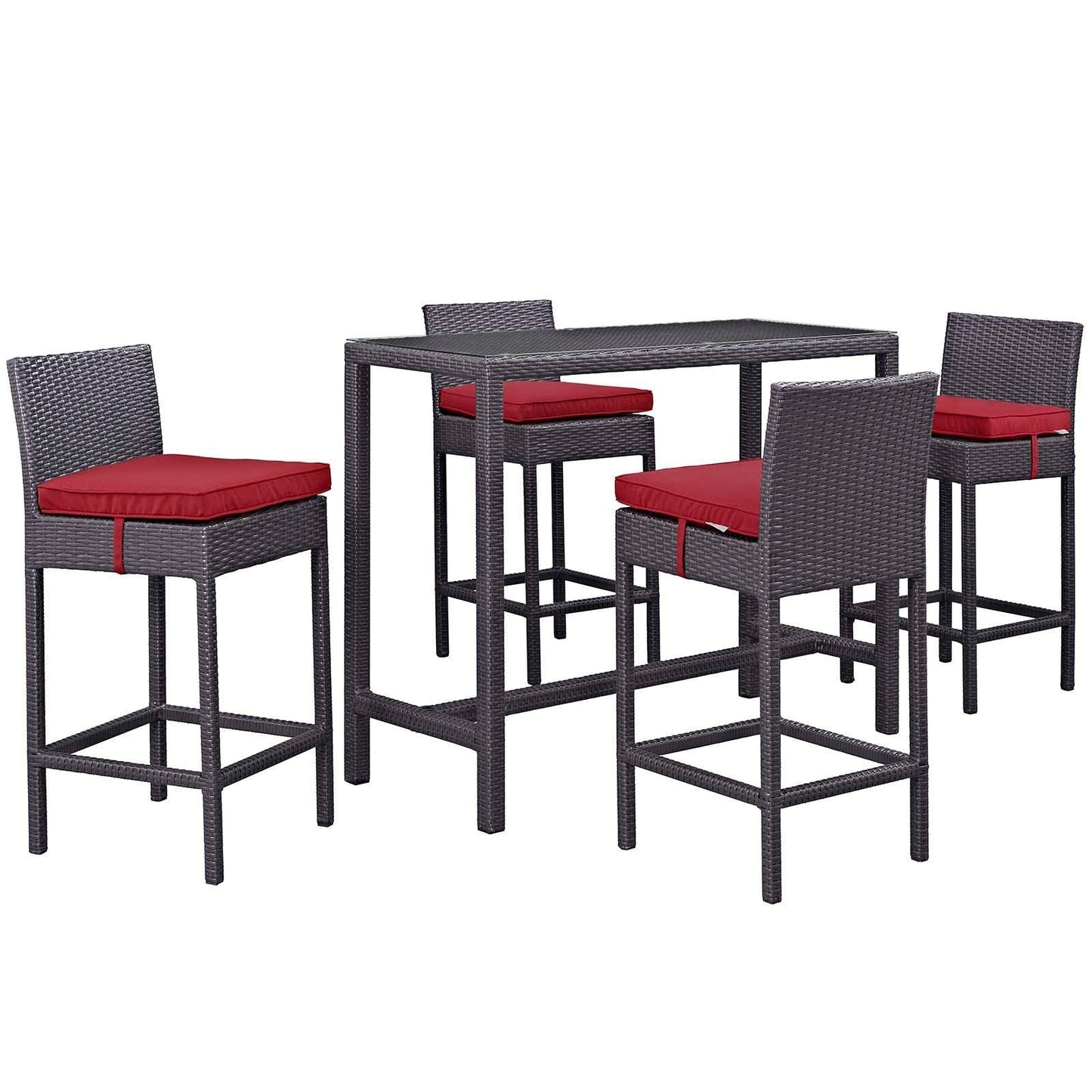 Modway Convene 5 Piece Outdoor Patio Pub Set, EEI-1964 FredCo