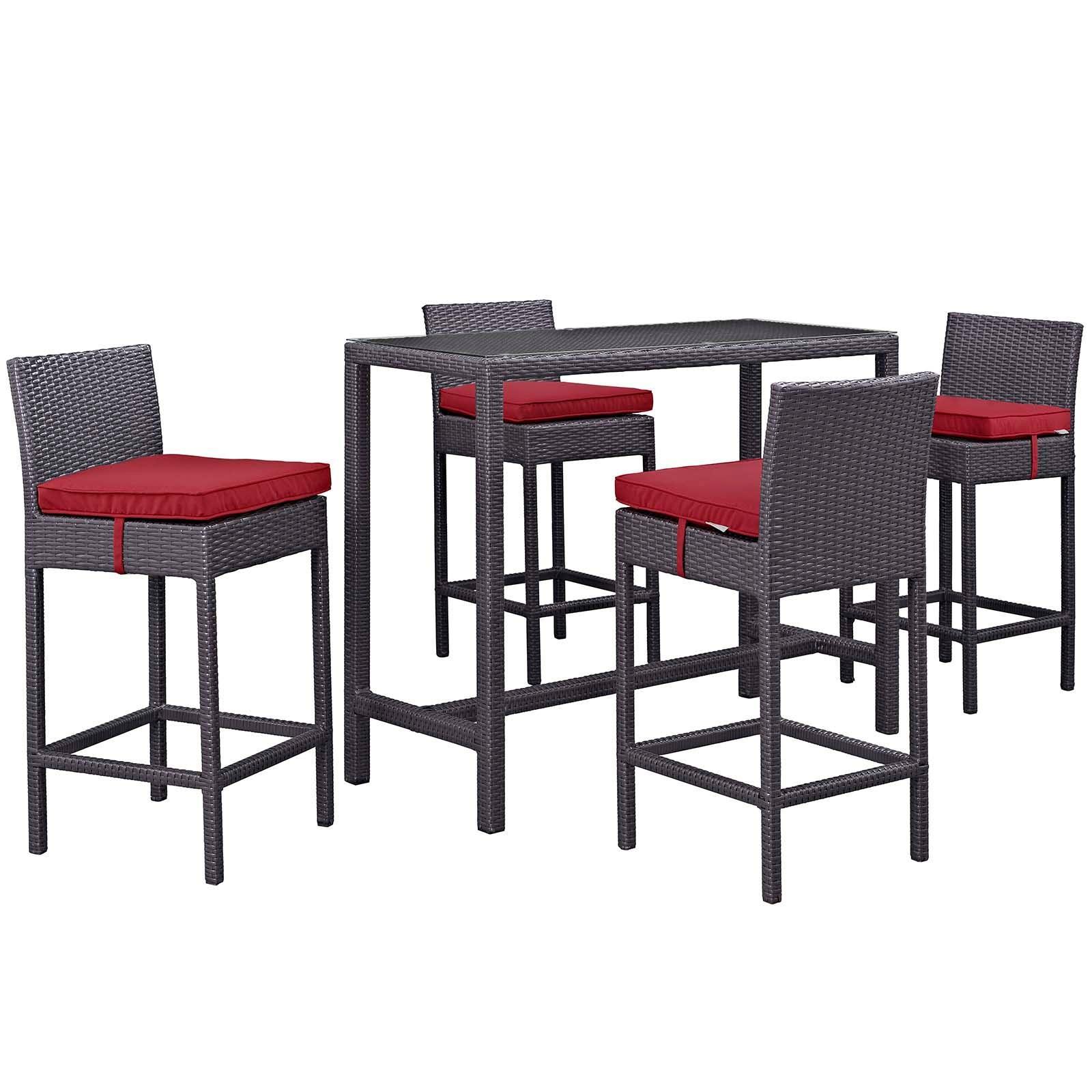Modway Convene 5 Piece Outdoor Patio Pub Set, EEI-1964 FredCo