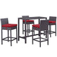 Modway Convene 5 Piece Outdoor Patio Pub Set, EEI-1964 FredCo