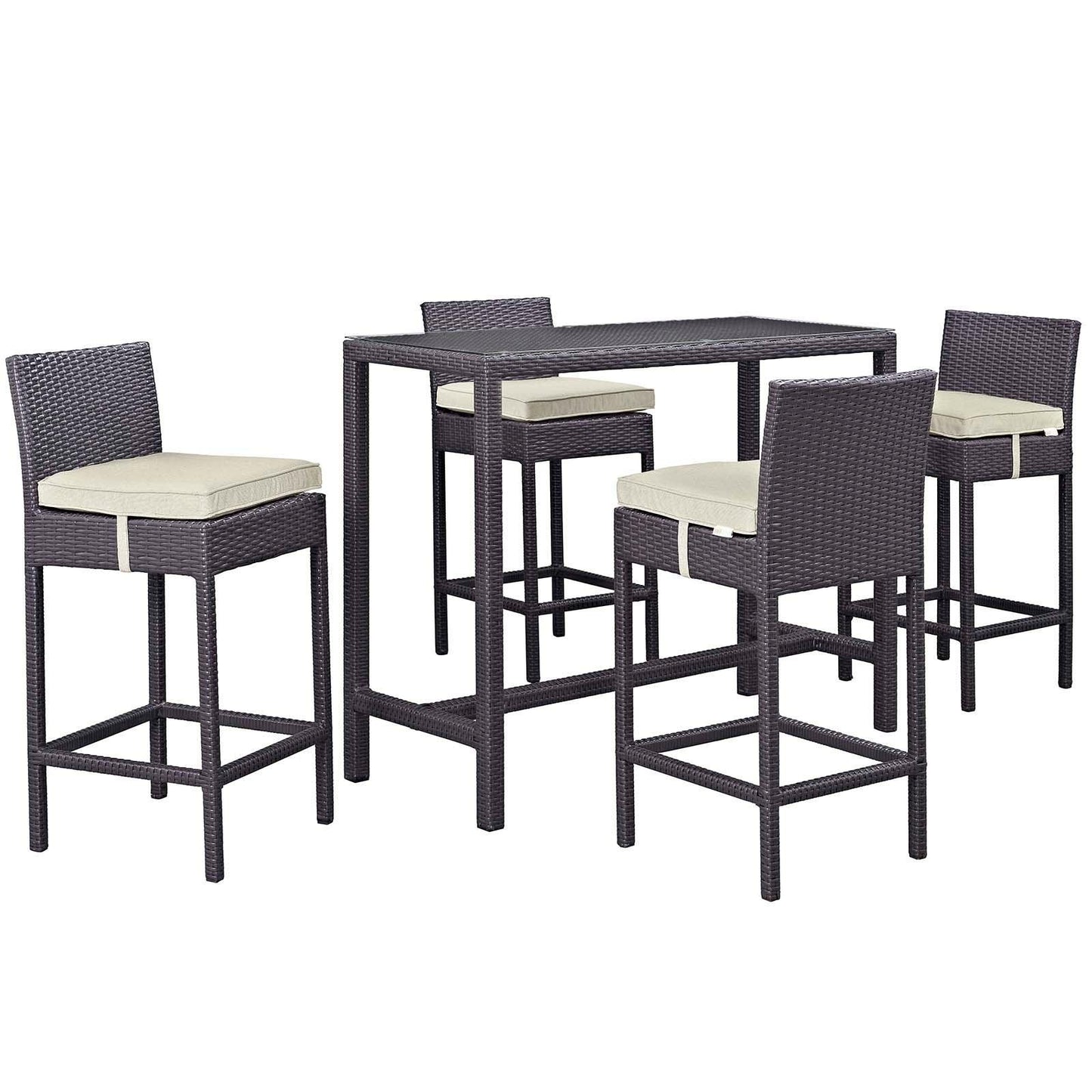 Modway Convene 5 Piece Outdoor Patio Pub Set, EEI-1964 FredCo