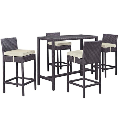 Modway Convene 5 Piece Outdoor Patio Pub Set, EEI-1964 FredCo