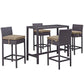 Modway Convene 5 Piece Outdoor Patio Pub Set, EEI-1964 FredCo