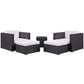Modway Convene 5 Piece Outdoor Patio Sectional Set FredCo