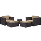 Modway Convene 5 Piece Outdoor Patio Sectional Set FredCo